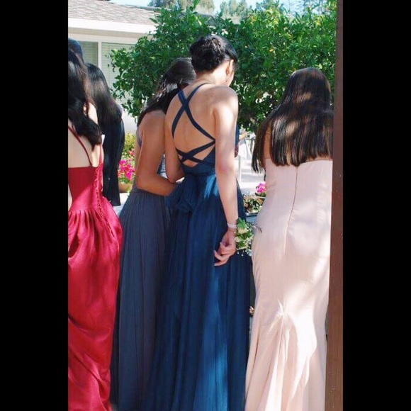 Anthropologie Dresses Anthropologie Sapphire Blue Convertible Prom